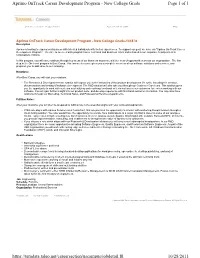 Page 1 of 1 Aprimo Ontrack Career Development Program