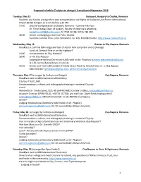 1 Proposed Schedule (*Subject to Change): Transylvania Maymester