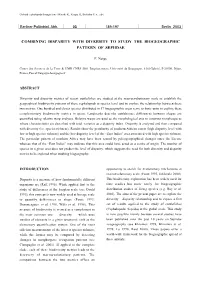 Combining Disparity with Diversity to Study the Biogeographic Pattern of Sepiidae