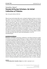 Female Arthurian Scholars: an Initial Collection of Tributes