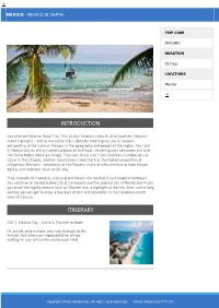 Introduction Itinerary