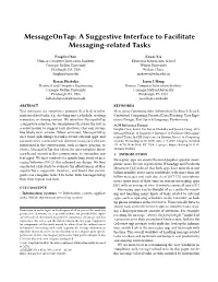 Messageontap: a Suggestive Interface to Facilitate Messaging-Related Tasks