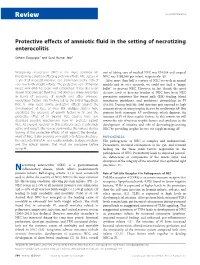 Protective Effects of Amniotic Fluid in the Setting of Necrotizing Enterocolitis