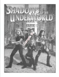 Shadowrun: Shadows of the Underworld