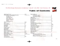 Table of Contents