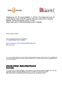 The Historical Roots of Multicultural Unity Along the Upper Guinea Coast and in Guinea- Bissau