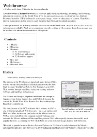 Web Browser a C-Class Article from Wikipedia, the Free Encyclopedia