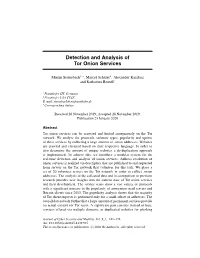 Detection and Analysis of Tor Onion Services