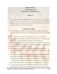 Odd Baseball Events Odd Home Run Events Intentional Base on Balls (IBB) Trivia