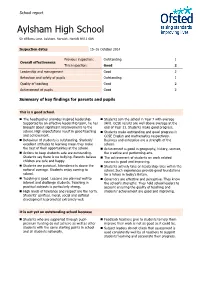 Ofsted Report October 2014
