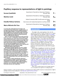 Pupillary Response to Representations of Light in Paintings