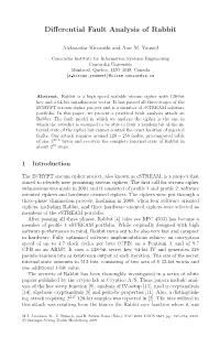 Differential Fault Analysis of Rabbit