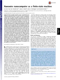 Nanowire Nanocomputer As a Finite-State Machine