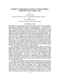 Studies of the Reflex Activity of the External Sphincter Ani in Spinal Man