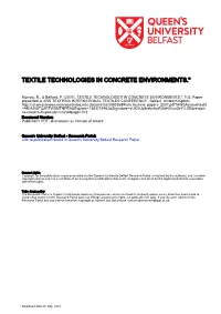 Textile Technologies in Concrete Environments."