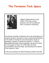 The Fermionic Fock Space