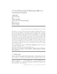 A General Framework for Endowment Effects In