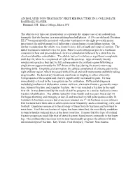 AN ISOLATED NON-TRAUMATIC FIRST RIB FRACTURE in a COLLEGIATE BASEBALL PLAYER Hummel, CH: Ithaca College, Ithaca, NY