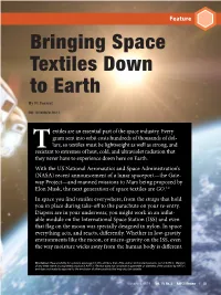 Bringing Space Textiles Down to Earth by Fi Forrest