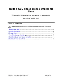 Build a GCC-Based Cross Compiler for Linux