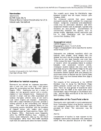 Case Reports for Species & Habitats on the Initial Draft