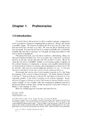 Chapter 1. Preliminaries