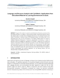 Language and Discourse Analysis with Coh-Metrix: Applications from Educational Material to Learning Environments at Scale