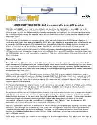 LIGHT-EMITTING DIODES: Zno Does Away with Green-LED Problem