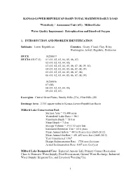 Milford Lake – Eutrophication and Dissolved Oxygen