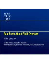 Real Facts About Fluid Overload