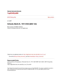 Schenck, Martin B., 1921-2004 (MSS 163)