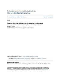 The Framework of Democracy in Union Government