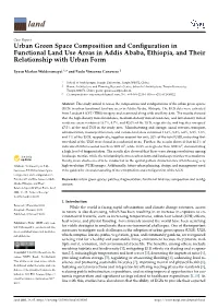 Urban Green Space Composition and Configuration in Functional Land
