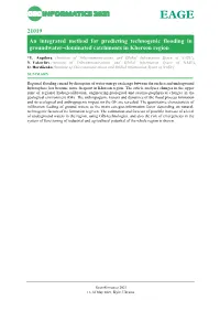 21019 an Integrated Method for Predicting Technogenic Flooding in Groundwater–Dominated Catchments in Kherson Region