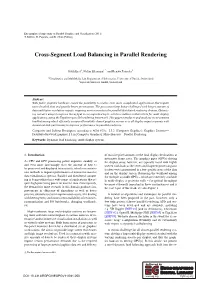 Cross-Segment Load Balancing in Parallel Rendering