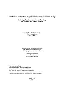 Das Medium Feldpost Als Gegenstand Interdisziplinärer Forschung