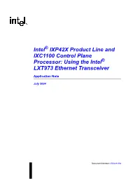 Using the Intel® LXT973 Ethernet Transceiver Application Note