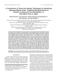 A Comparison of Visual and Genetic Techniques for Identifying Japanese Marten Scats