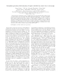 Adsorption Geometry Determination of Single Molecules by Atomic Force Microscopy