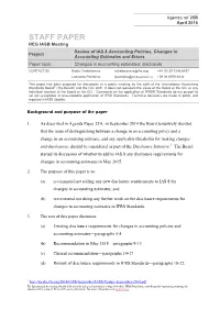 Changes in Accounting Estimates—Disclosures