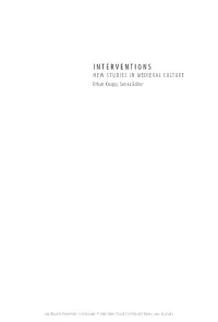 INTERVENTIONS NEW STUDIES in MEDIEVAL CULTURE Ethan Knapp, Series Editor