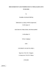 The Distribution and Interpretation of the Qualificative