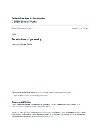 Foundations of Geometry