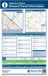 Hedge End Station I Onward Travel Information Buses Local Area Map