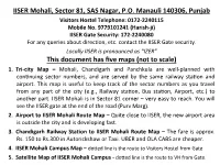 IISER Mohali Campus Map – Do�Ed Line Is the Route to Visitors Hostel from Gate 5