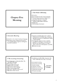 Chapter Five Meaning