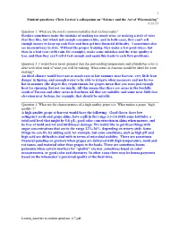 Loxton Answers to Student Questions