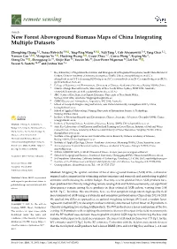 New Forest Aboveground Biomass Maps of China Integrating Multiple Datasets