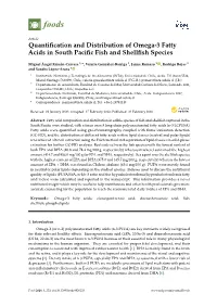 Quantification and Distribution of Omega-3 Fatty Acids in South Pacific Fish and Shellfish Species