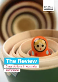 The Review Class Actions in Australia